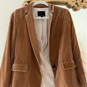 Banana Republic Velvet Faux Suede Soft Long Blazer
